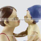Resin Fat Lady Figurines Mother and Child Sculptures thumbnail-4