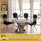 Marble Round Rotating Dining Table Set