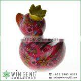 Cheap Coin Box Lovely Design Flower Patterns Duck Shaped Ceramic Animal Piggy Bank thumbnail-4