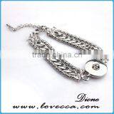 Wholesale Adjustable Interchangeable Jewelry Snap Button Bracelet thumbnail-1