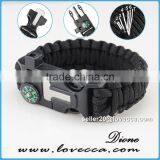 Paracord Bracelet Survival Gear Kit With Embedded Compass, Fire Starter, Emergency Knife & Whistle Survival Bracelet thumbnail-3