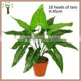 Artificial Green Taro With 18 Leaves Bush thumbnail-1