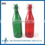 Colorful Spray Colored Glass Table Beer Bottle With Swing Top Lid thumbnail-1