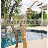 wicker PE rattan outdoor beach shower