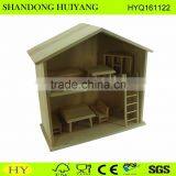 FSC natural unfinished wooden foll house wholesale