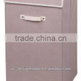 GREY COLOR NON-WOVEN FOLDING LAUNDRY HAMPER thumbnail-1