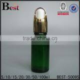 30ml Best Seller Cosmetic Glass Bottle With Basket Dropper Cost Price Essential Oil Green Glass Dropper Bottle Wholesale thumbnail-1
