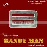 612-3 Hardware Parts Bag Buckle Harness Buckle Stamped Steel Double Slot Quick Buckle thumbnail-1