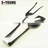 39054 8 Inch Stainless StFeel Kitchen Tongs BBQ Grill Food Salad Tongs With Fork thumbnail-3