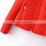 New Design Fashion Golden Zipper Long Sleeves High Quality Garment Manufacturer Wester and European Down Polyester Jacket thumbnail-3