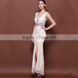 Small Quatity Ladies High Quality Fashion Sleeveless Evening Dress With Beaded thumbnail-2