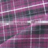 100% cotton check print flannel two side brush