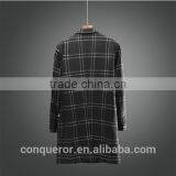 Grid Wool Winter Coat . Men Overcoat BCL006 thumbnail-3