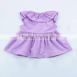 2017 New Design Hot Sale Summer Dress Wholesale Purple Cotton Clothing Boutique Custom Kids Baby 3-5 Year Old Girl Dress thumbnail-5
