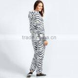 Wholesale Factory Price Zebra Stripes Couple Casual Adult Polyester Onesie thumbnail-2