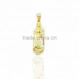 14k Gold Plated Mother Mary Pendant Necklace thumbnail-1