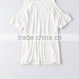 MGOO Latest Design Flora Embroidered T Shirt For Women Top Brand Raglan Sleeve Casual Wear T-shirts thumbnail-5