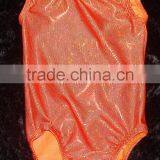 Orange Shattered Glass Gymnastics Leotard thumbnail-1