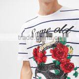 2017 Custom High Quality Blank Stripe T-shirt With 3d Printing thumbnail-3