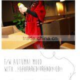 Women's Winter Wool Scarf With Pockets Long Style Warm Plaid Simulated Cashmere Shawl Wrap Scarves for Women Pashmina thumbnail-3