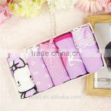 Hot Sell 5 Gift Boxed Cotton Low Waist Girls Briefs Lady Cute Cotton Lace Underwear Panties thumbnail-1