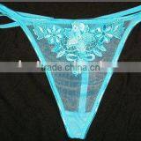Sexy Women Embroidery G-string Lady Transparent Panties Models thumbnail-2