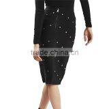 2017 OEM Spring Bandage Studded Figure-hugging Pencil Skirt thumbnail-3