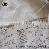 Math Equation Coffee Color Printed Linen Fabrics thumbnail-3