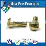 Made in Taiwan BSW Whitworth Slotted Round Head Machine Screw Brass BS450 thumbnail-3