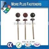 Made in Taiwan Painted Head Hexagon Flange Screw With Bonded Washer Roofing Screw thumbnail-6