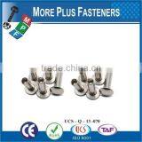 Made in Taiwan High Quality Stainless Steel Flat Head Semi Tubular Rivet thumbnail-3