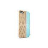 Elegant Stylish Combo Iphone5 / 5S Case Mobile Phone Covers With Ash Wood and Colorful PC