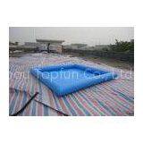 Square PVC Blue Inflatable Water Pool / Water Pool For Kids Fun 32cm Depth