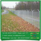 High security Y shape post galvanized steel chain link mesh with barbed wire