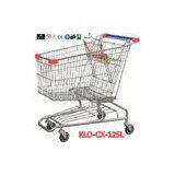 Metallic Distribute Store / Grocery Shopping Trolley With Custom Logo On Handle 125L thumbnail-1