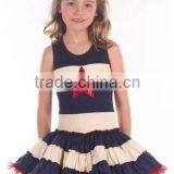 High Quality July 4th Girls Dresses Sleeveless Latest Dress Designs Chiffon Patriotic Girl Tutu Dress
