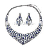 2014 New Rhinestone Earring and Necklace Jewelry Set,Vintage Jewelry Settings Wholesale Dubaa Fashion,Gem Statement Jewelry Set