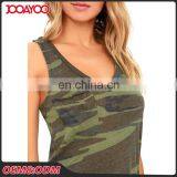 Custom Long Camo Print Sleeveless Cotton Tank Top Designs Pictures Latest Jeans Tops Girls thumbnail-5