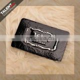 custom die-casting metal brand logo back leather label patch for jeans