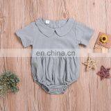 Baby Girl Doll Collar Romper Toddler Infant Summer Bodysuit Short Sleeve Jumpsuit thumbnail-6