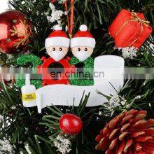 2020 New Design DIY Family Name Blessing Resin Snowman Christmas Tree Hanging Santa Christmas Ornament thumbnail-4