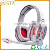 big size led light professional gaming headset flexible microphone sway