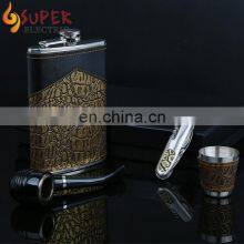 Eco Friendly Water Bottles 304 Stainless Steel Leak Proof Liquor Hip Flask 9 oz Water Flask Bottle With Funnel and Gift Box thumbnail-2