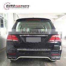 GLE Class W166 GLE63 Rear Diffuser for GLE320 GLE400 to GLE63 Style Rear Spoiler With Muffler Tips Exhaust Pipes thumbnail-4