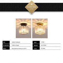 E27 LED Ceiling Light Crystal Lampshade Balck Gold Plafonnier Living Room Bedroom Modern Round Square Decorative Ceiling Lamp thumbnail-5