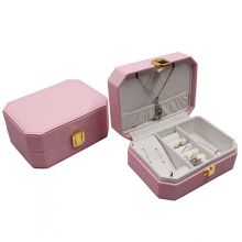 Creative PU jewelry box pearl treasure box portable travel  earrings  bag double-layer storage box