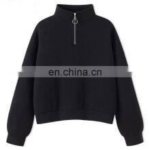 Clothing Manufacturers Custom-made Women's Spring and Autumn New Terry Cloth Half Zipper Casual Sweater Plus Size Pullover thumbnail-5