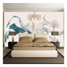 Hot Selling Fabric Customized 3D 5D 8D Wall Mural Home Decoration Fabric Wall Panels Drop Ship