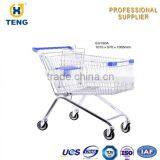 Europe Style Steel Mesh Shopping Trolley Cart 150L thumbnail-1