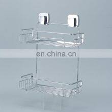 Shower Caddy 2 Tier Shower Shelf Kitchen Storage Basket Corner Shelf Stainless Steel No Drilling Self Adhesive Bathroom Caddy No thumbnail-2